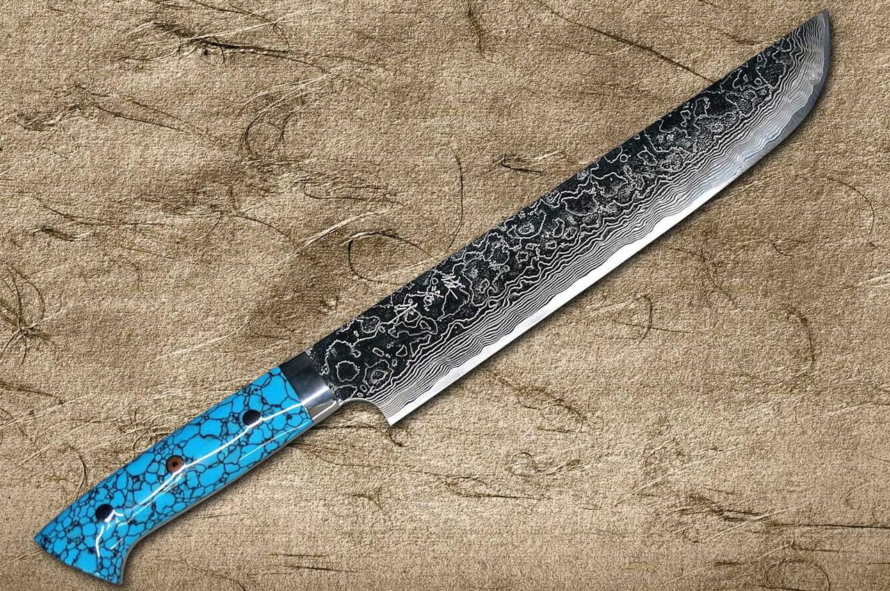 Takeshi Saji R2 Diamond Finish Damascus TCA Japanese Chef's