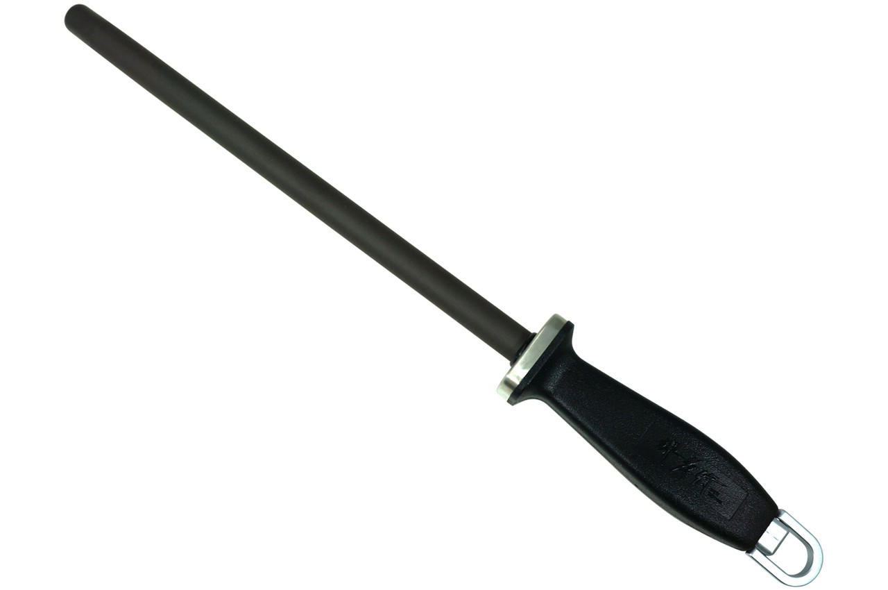 Yaxell Reinforced Black Ceramic Knife Sharpener - 10.5 Honing Rod