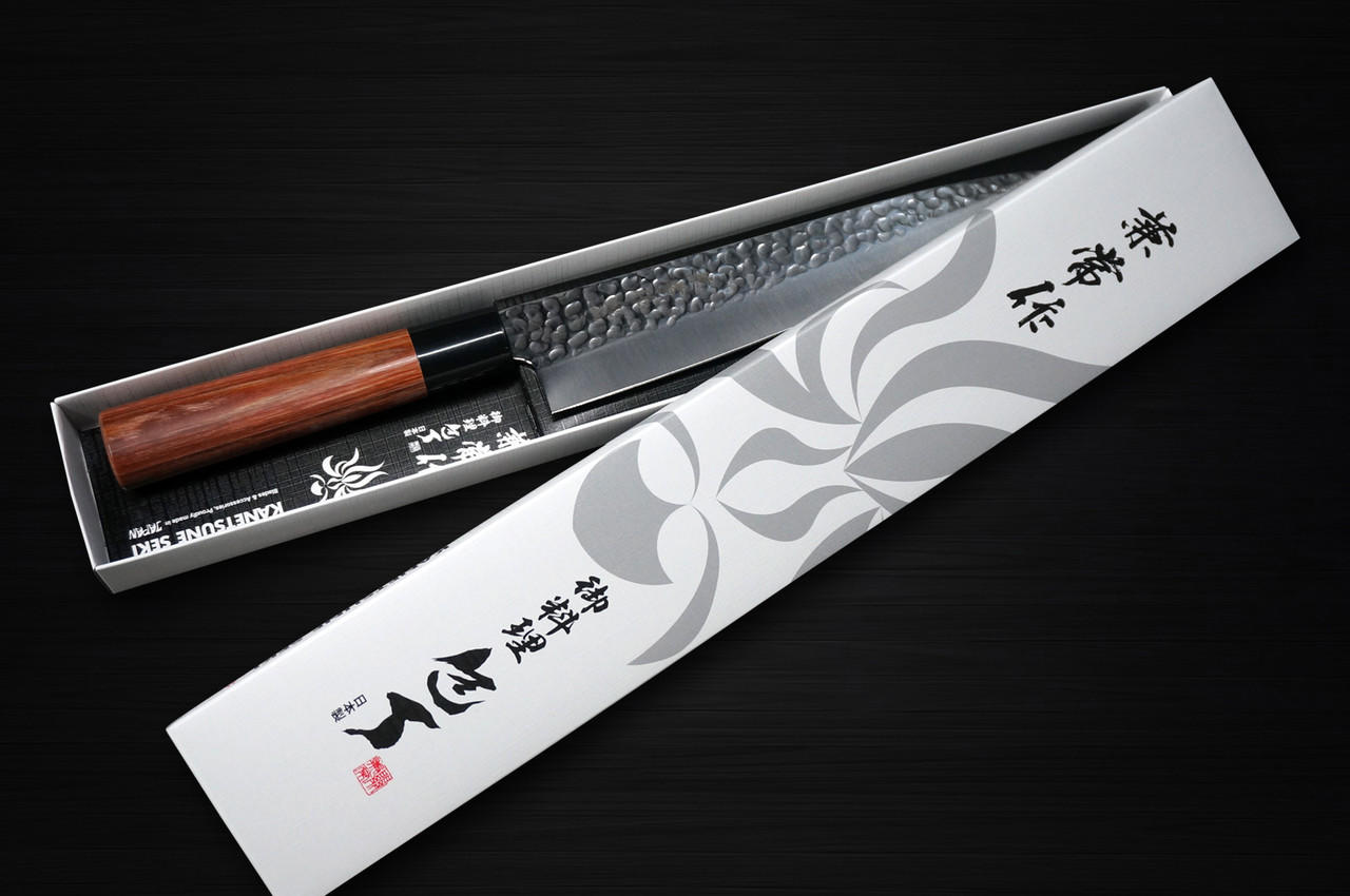 Kanetsune KC-950 DSR-1K6 Stainless Hammered Japanese Chef's Knife SET  (Gyuto180-Slicer210-Santoku-Vegetable-Petty-Mini Deba)