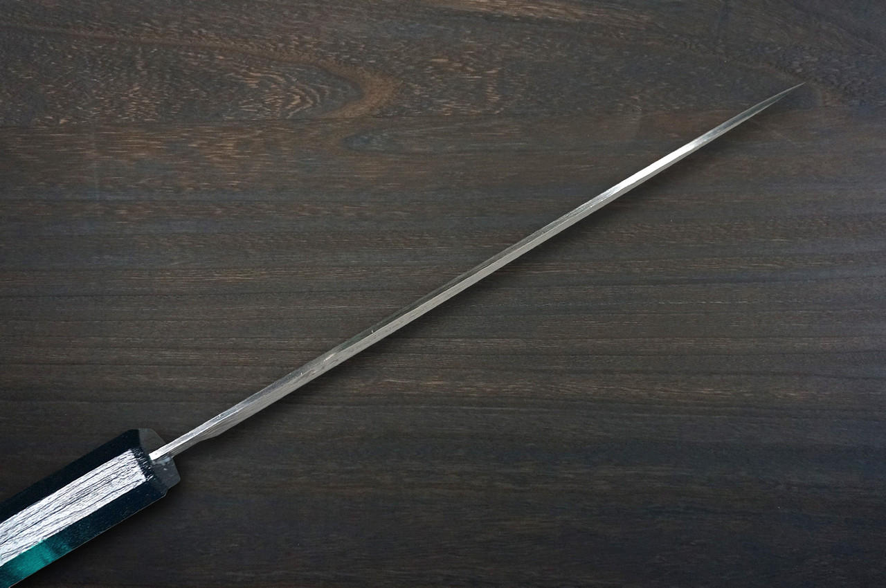 堺孝行33层VG10Damascus Nanairo 厨师行头刀210mm ABS树脂刀柄[绿色-玳瑁色] |日本刀