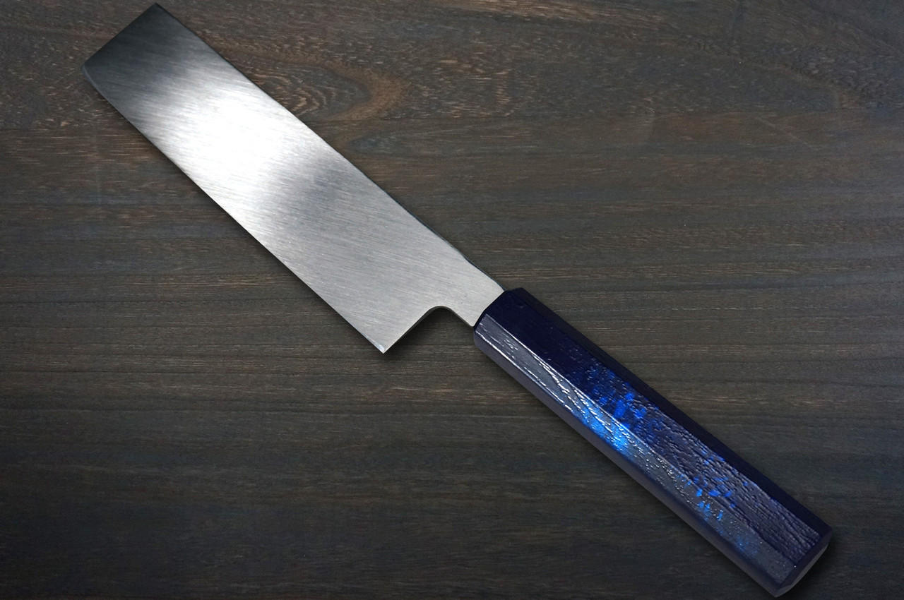 Sakai Takayuki INOX Japanese-style Nanairo Chef's Usuba(Vegetable) 165mm ABS Resin Handle [Blue-Tortoiseshell] 