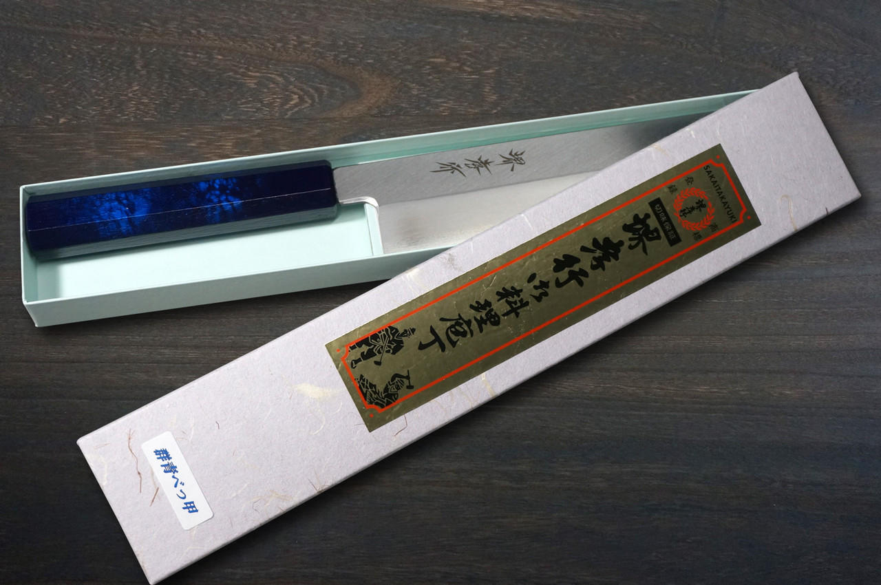 Sakai Takayuki INOX Japanese-style Nanairo Chef's Usuba(Vegetable) 165mm ABS Resin Handle [Blue-Tortoiseshell] 