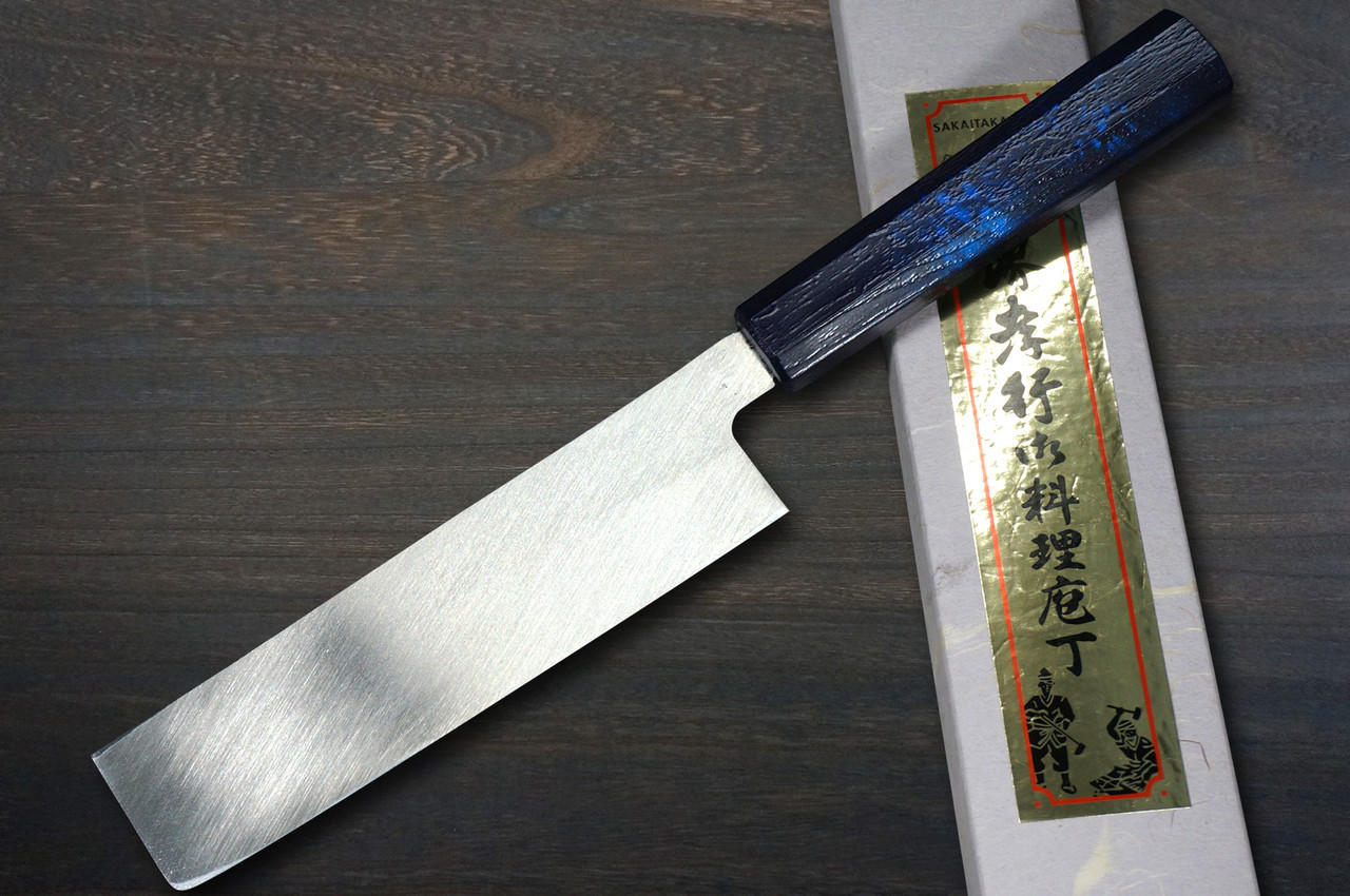 Sakai Takayuki INOX Japanese-style Nanairo Chef's Usuba(Vegetable) 165mm ABS Resin Handle [Blue-Tortoiseshell] 