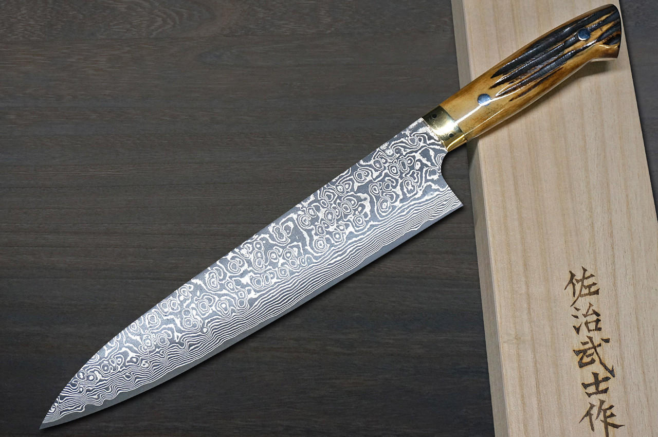 Awabi Gyuto Chef Knife  Abalone Japanese Damascus Steel Chef Knife