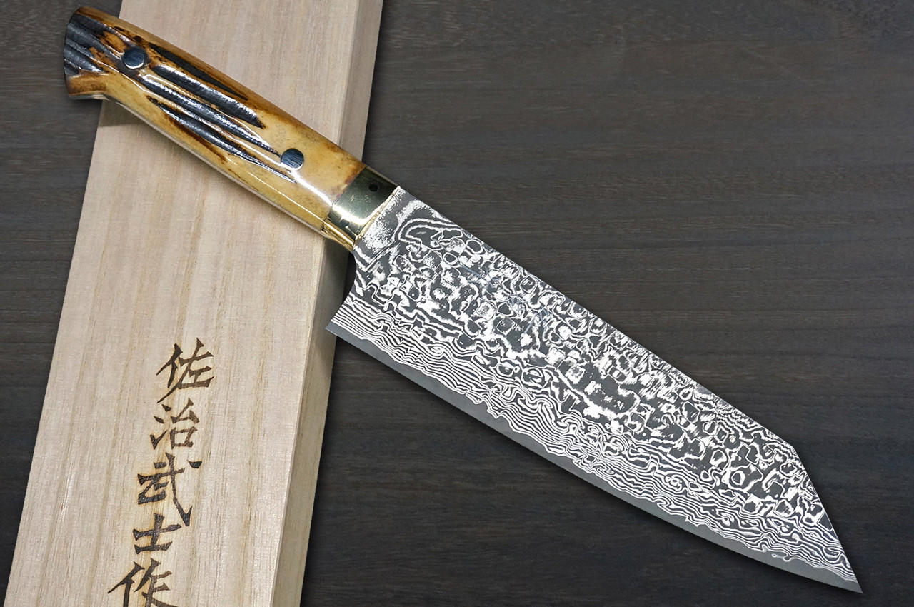 鹿茸　200g Takeshi Saji R2(SG2) Black Damascus DHM Japanese Chef's Bunka
