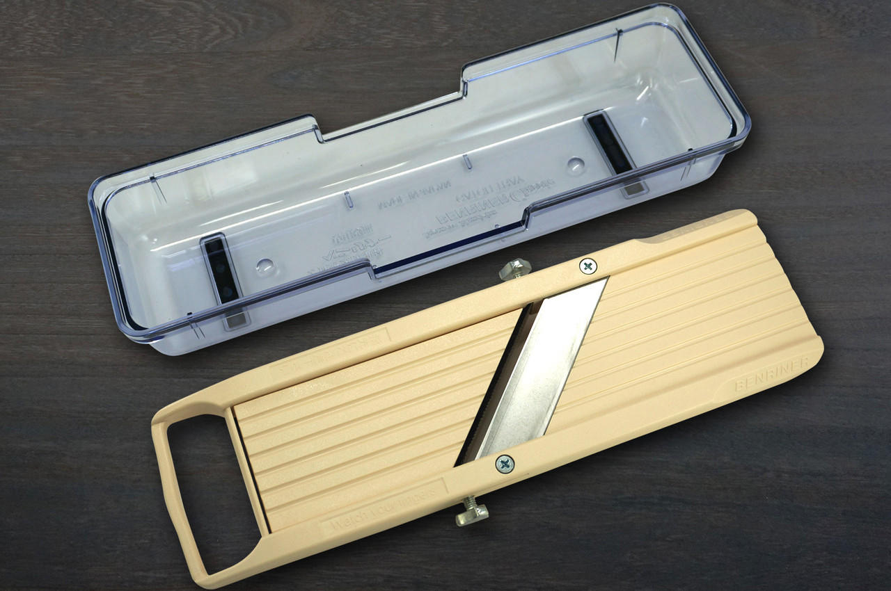 Benriner Japanese Mandolin All-Purpose Vegetable Slicer (Classic Series) with Catch Tray 