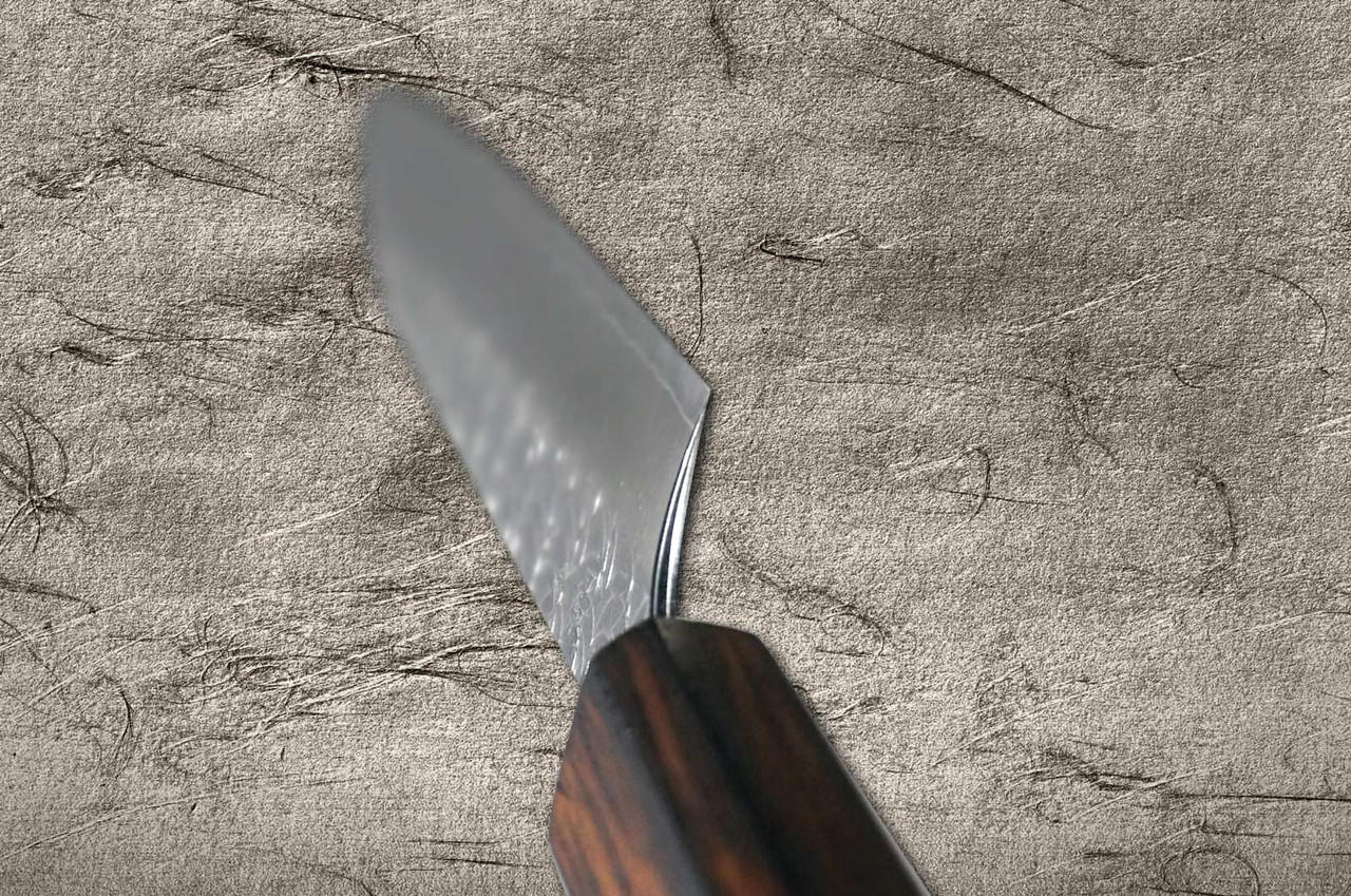 Yoshimi Kato R2 MINAMO Hammered OK8B Japanese Chef's Petty Knife