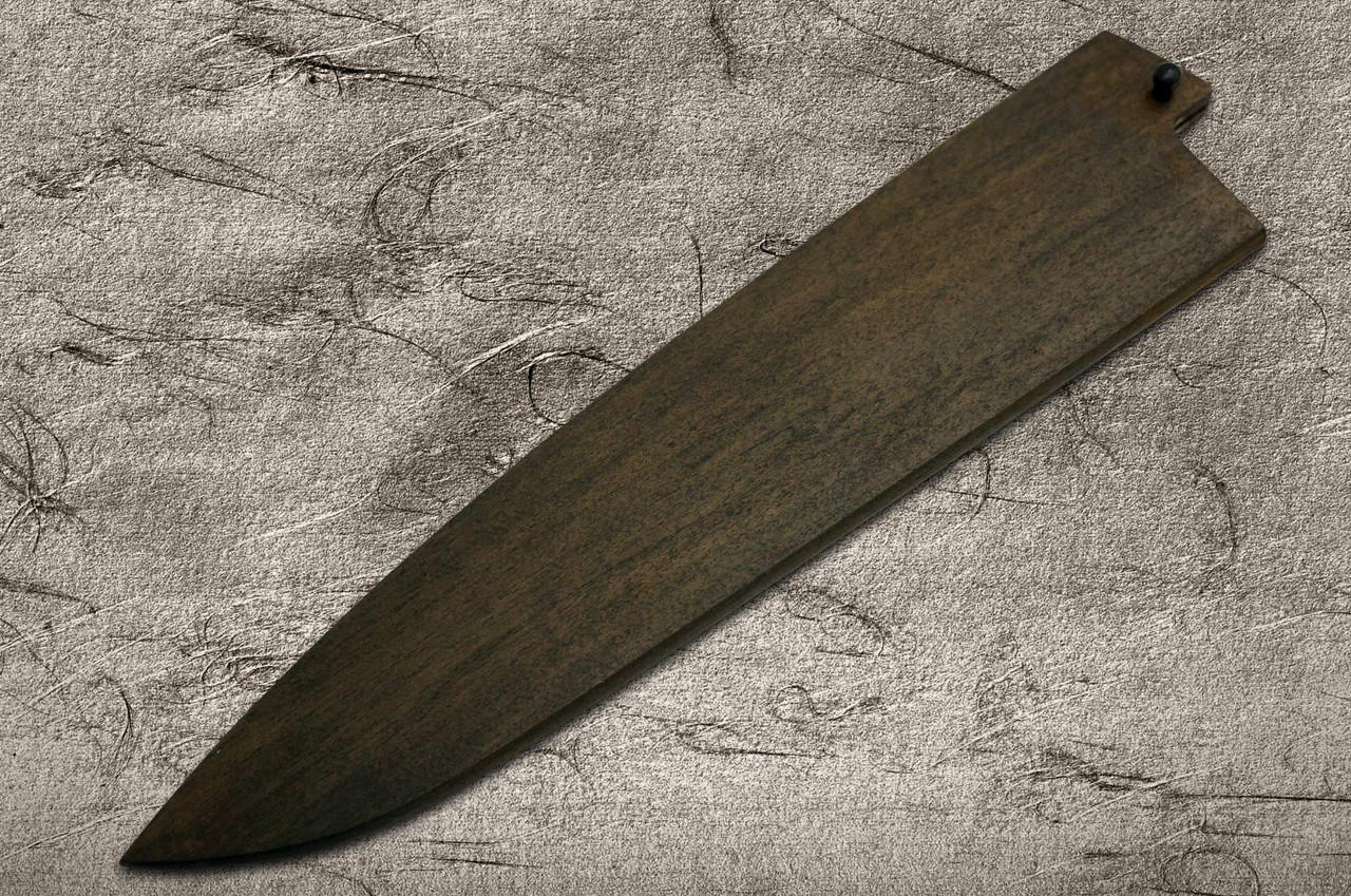 Magnolia Saya Sheath Dark Brown [with Ebony Pin] for 210mm Chef Knife(Gyuto)