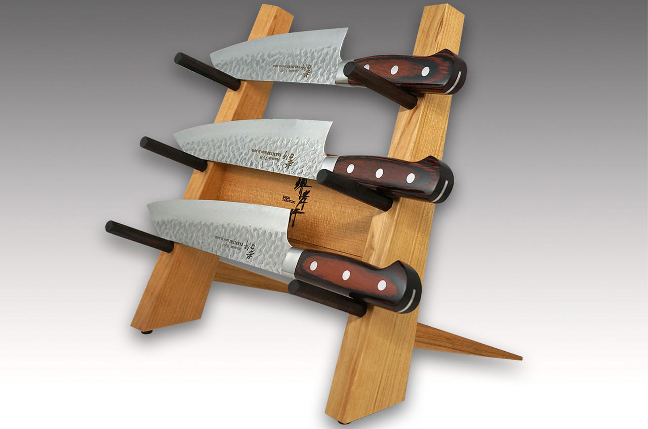 Japanese Magnetic Natural Wood Knife Stand Knife Block