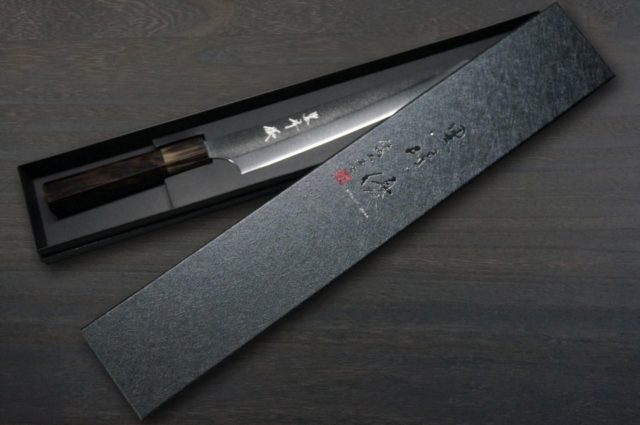 黒崎優　月光　vgxeos 筋引き　240mm 黒﨑優 Yu Kurosaki 月光 筋引包丁240mm VG XEOS鋼 樫八角柄