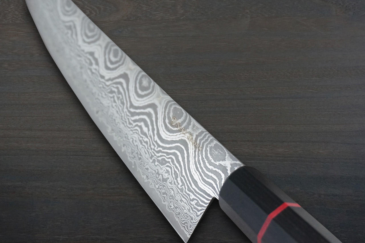 Kanetsune Japan KC-815 Namishibuki Kiritsuke-Gyutou 210mm Damascus