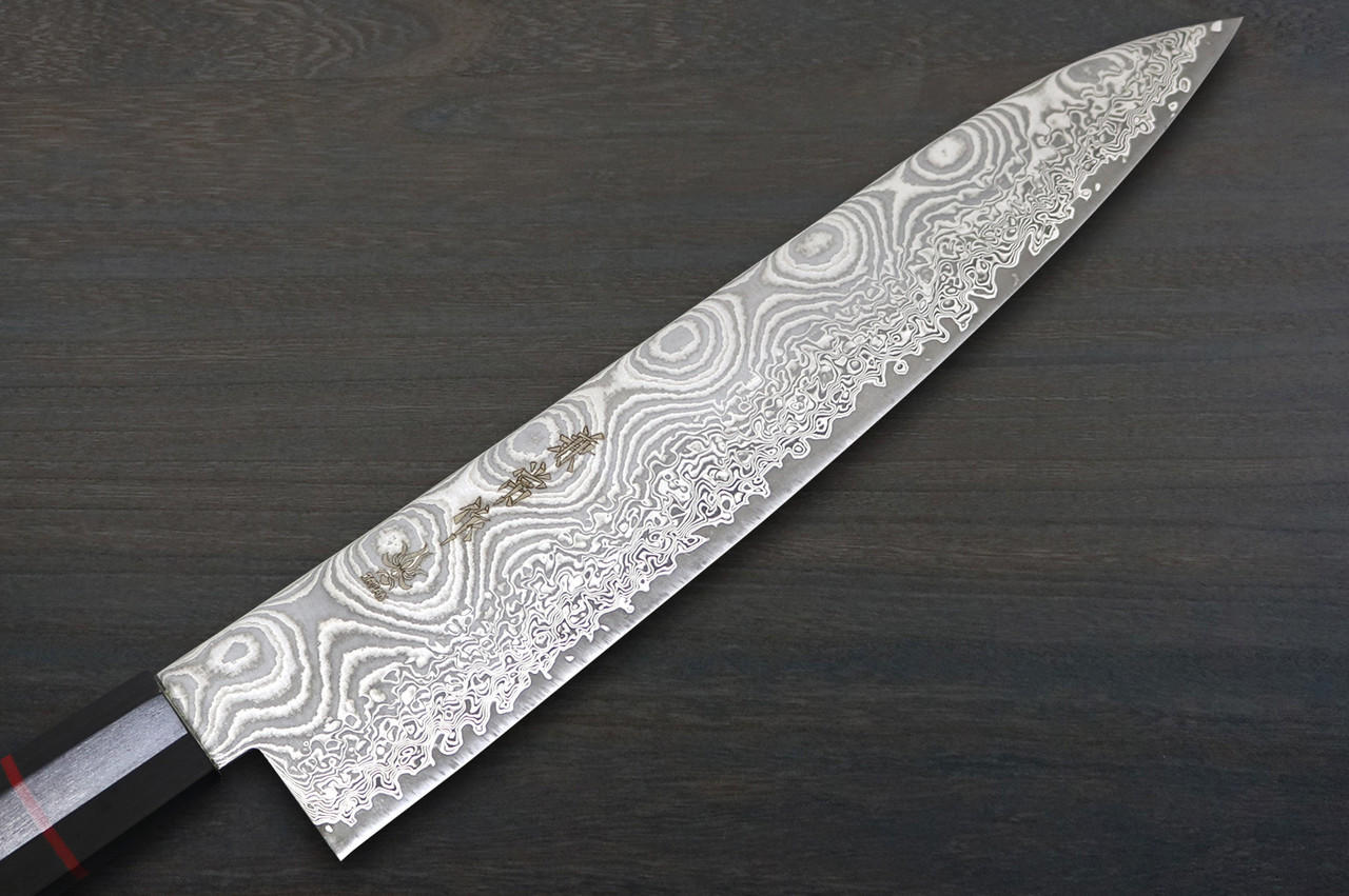 Kanetsune 101-Layer Damascus NAMISHIBUKI Japanese Chef's Gyuto Knife 210mm 