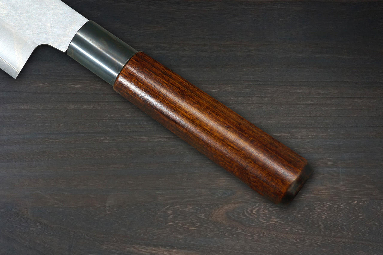 Misuzu VG10 Brass-Urushi  Japanese Chef's Nakiri(Vegetable) 170mm with Lacquered Magnolia Handle 
