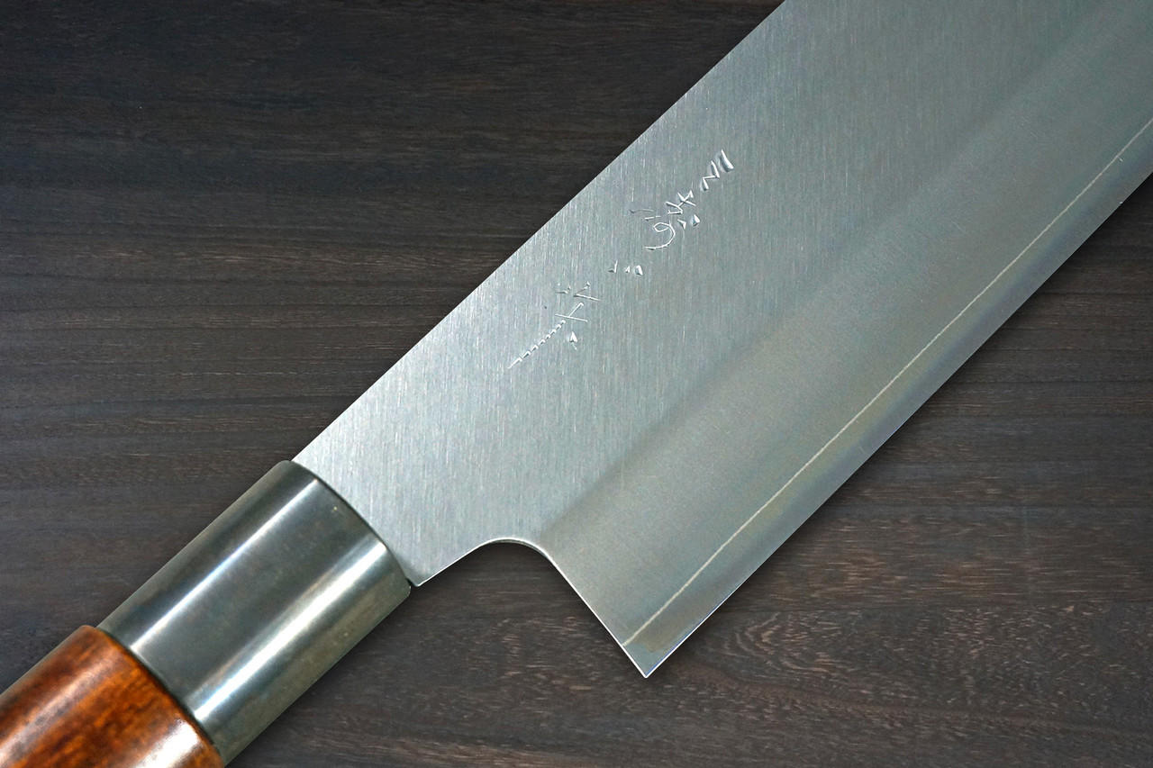 Misuzu VG10 Brass-Urushi  Japanese Chef's Nakiri(Vegetable) 170mm with Lacquered Magnolia Handle 