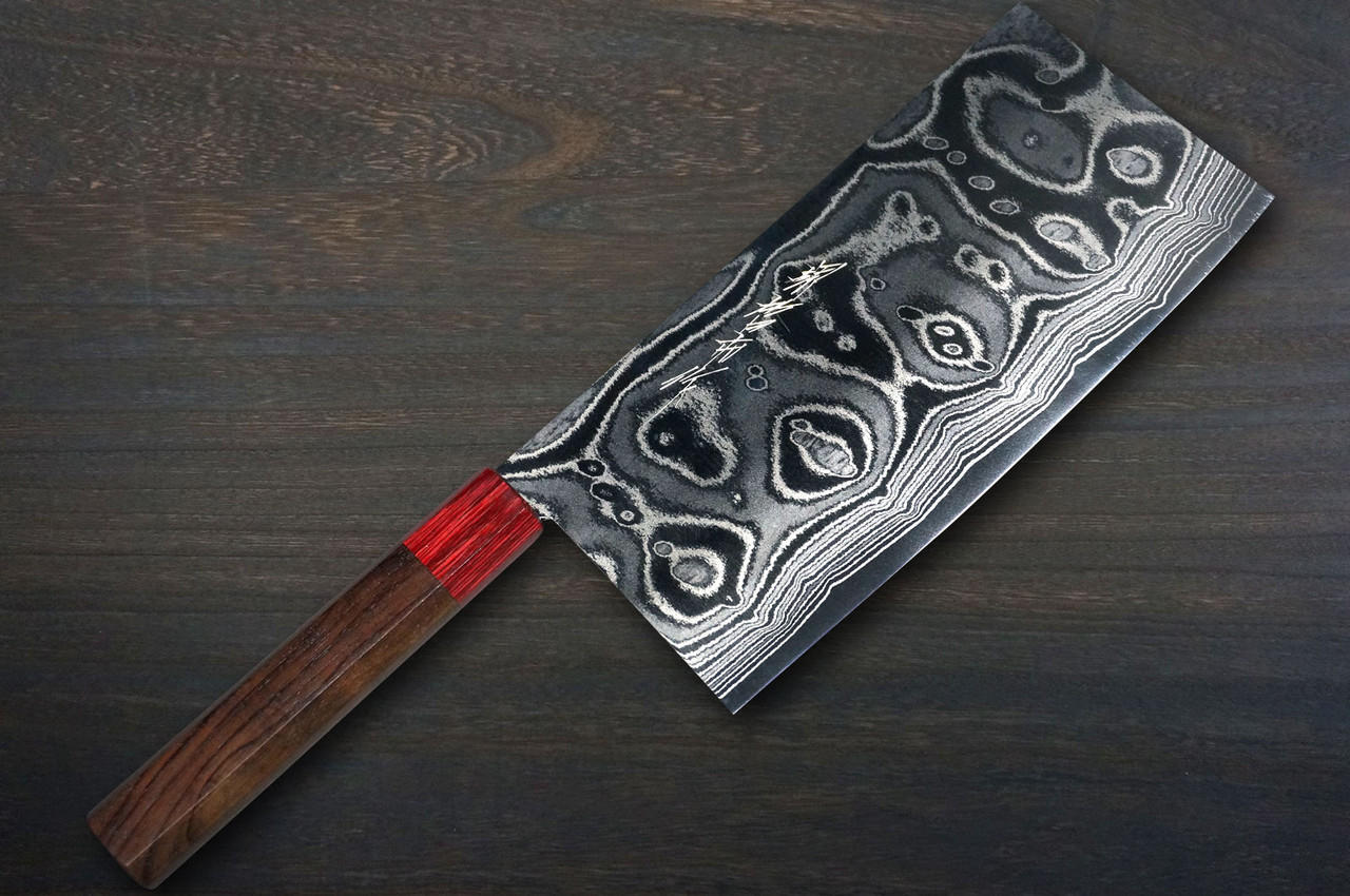 Keiichi Fujii AUS10 Nickel Damascus RS8R Japanese Chef's