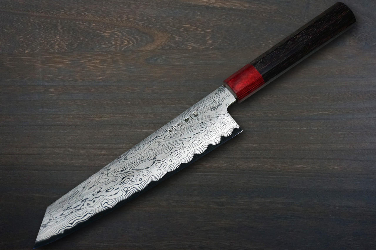 Satoshi Nakagawa Aogami #1 Damascus RS8R Japanese Chef's Kiritsuke