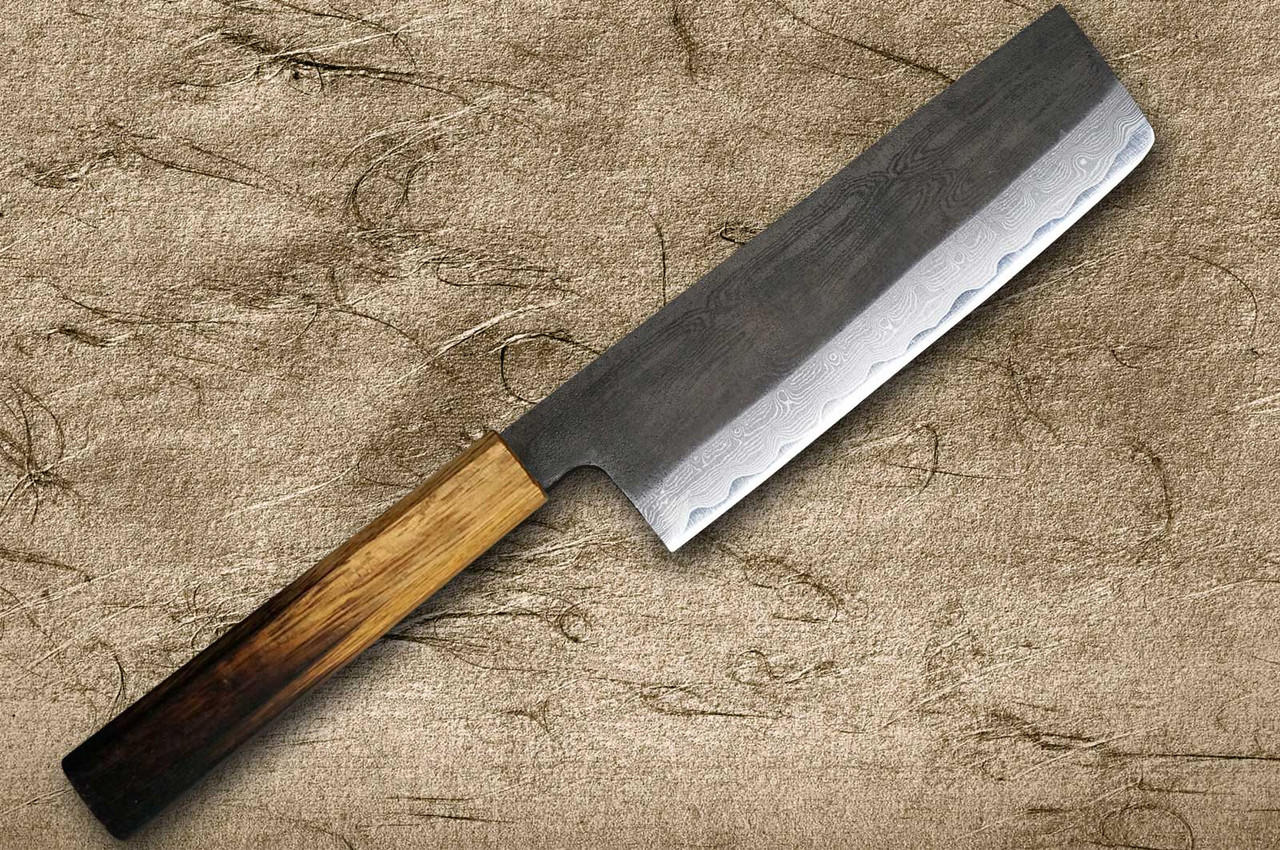 Satoshi Nakagawa Aogami #1 Damascus Kurouchi OK8B Japanese Chef's