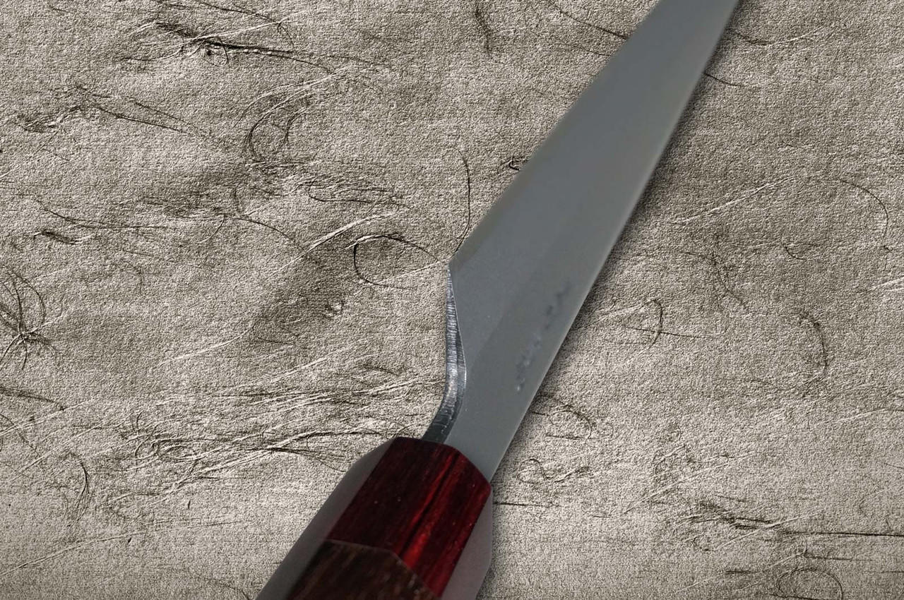 Satoshi Nakagawa Aogami #2 Migaki RS8R Japanese Chef's Petty Knife(Utility)  150mm with Red-Ring Octagonal Handle