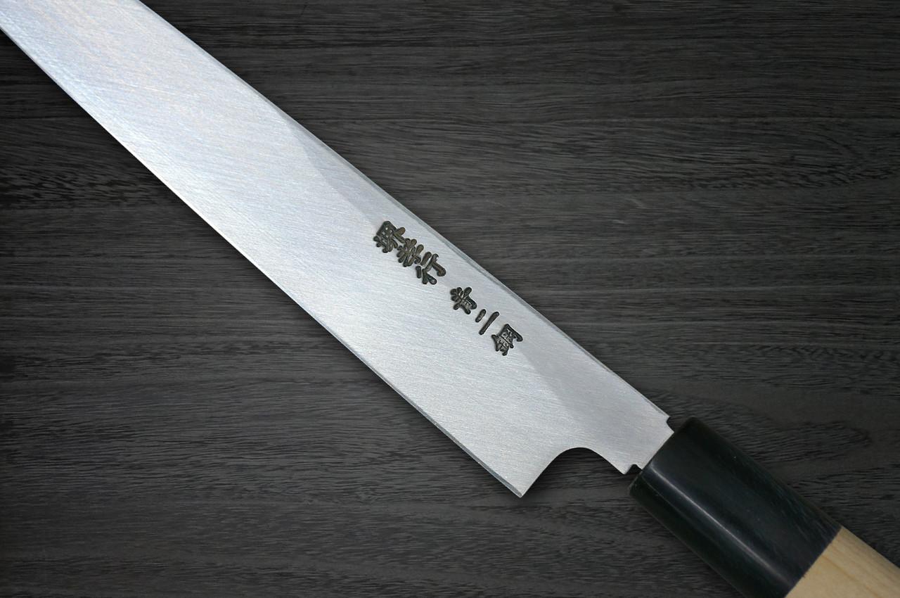 堺孝行　青ニ鋼　牛刀180mm 堺孝行青二钢水牛鍔厨师河豚引（刺身）240毫米| 日本刀具