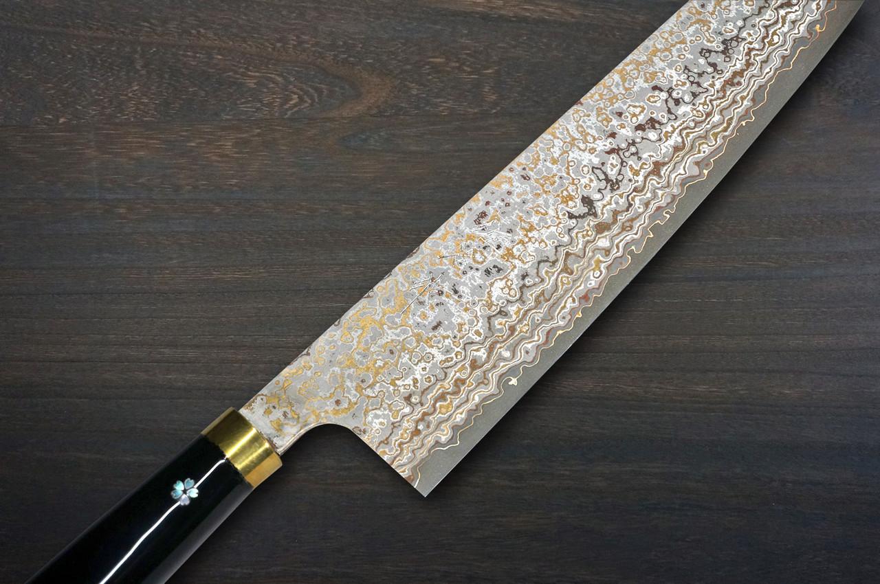 【TAKAMIY】ULTRA STEEL Takeshi Saji Makie-Art VG10W Colored Damascus Japanese