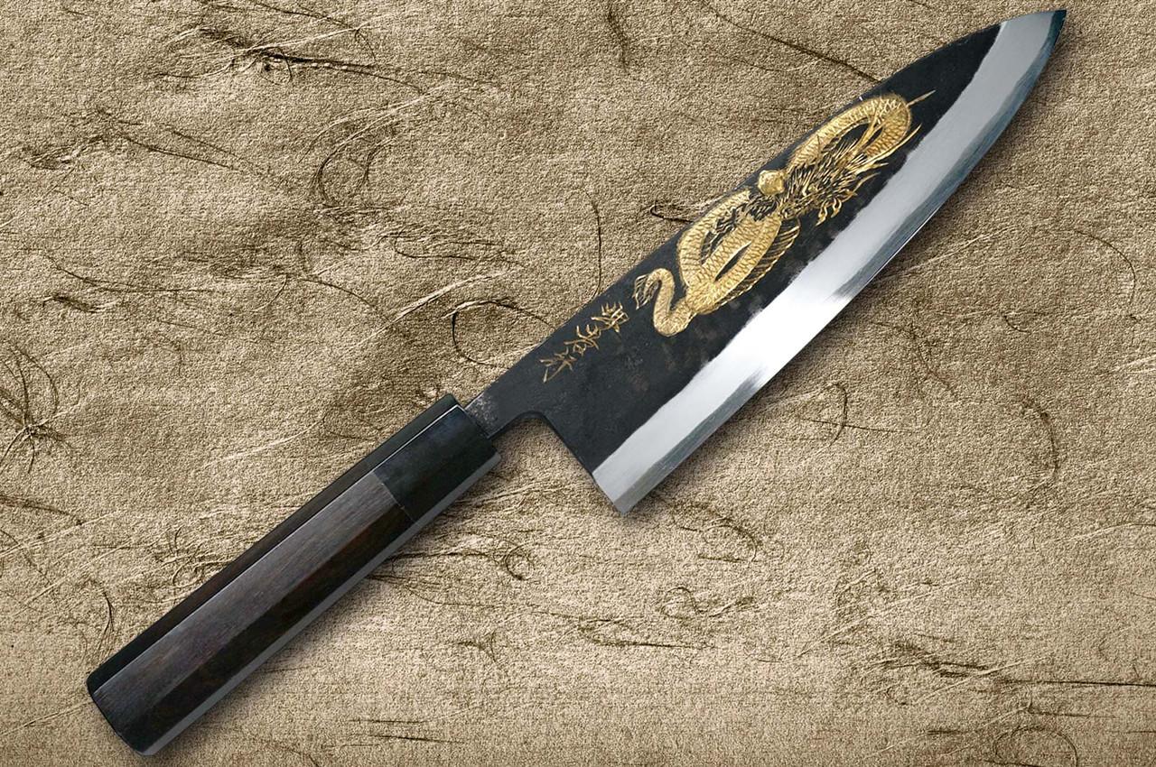 Sakai Takayuki White Steel Kurouchi Gold-Engraving Art