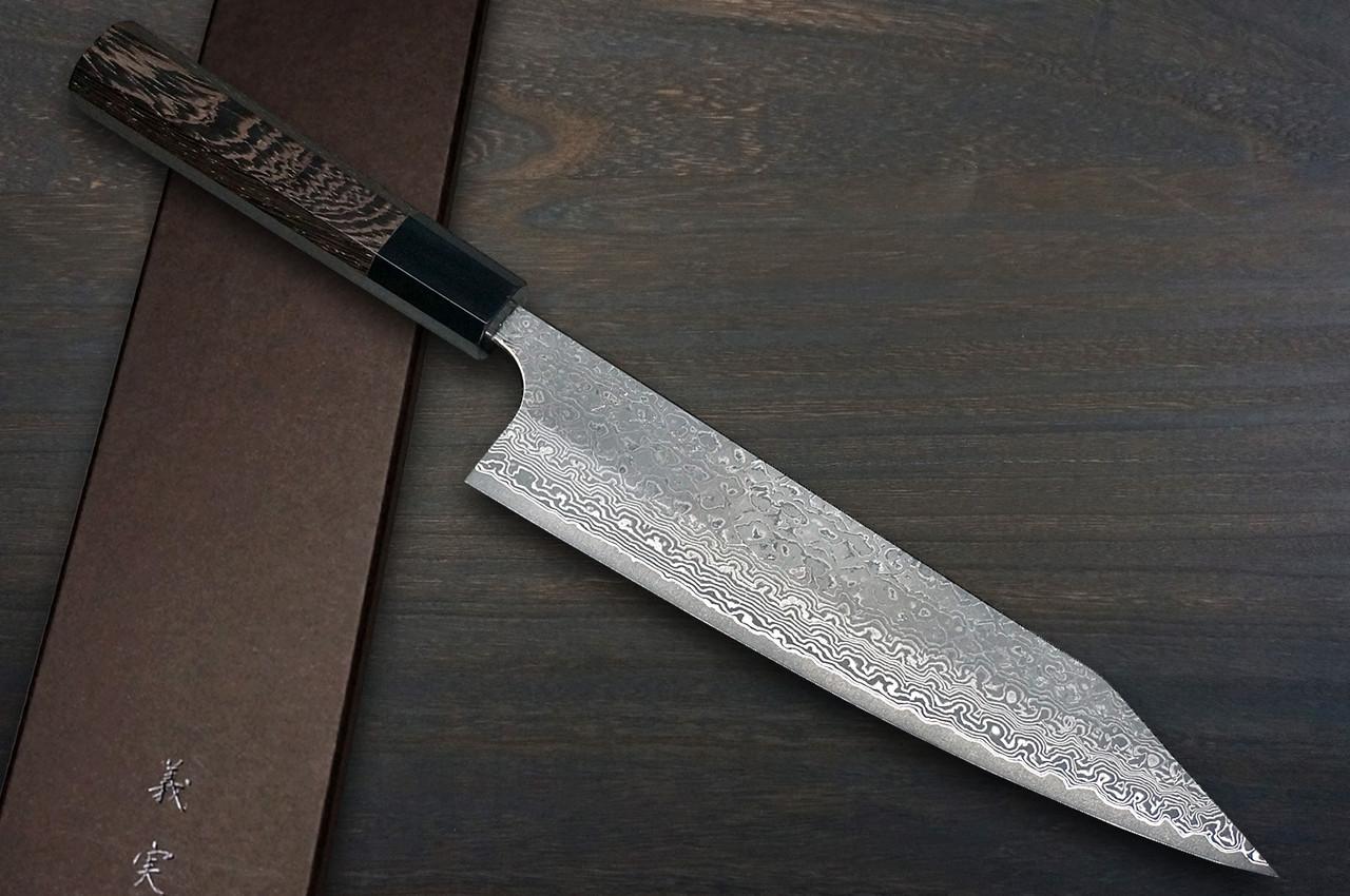 Yoshimi Kato 63 Layer VG10 Black Damascus TR-WG8B Japanese Chef's
