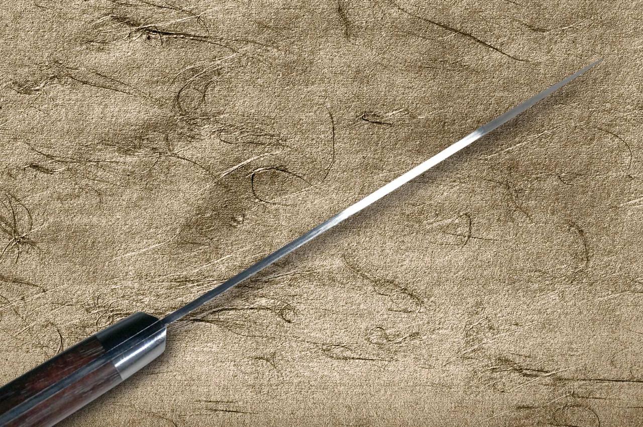 Sakai Takayuki SPG2 Damascus Hammered IRN Japanese Chef's Petty Knife(Utility) 120mm with Desert Ironwood Handle 