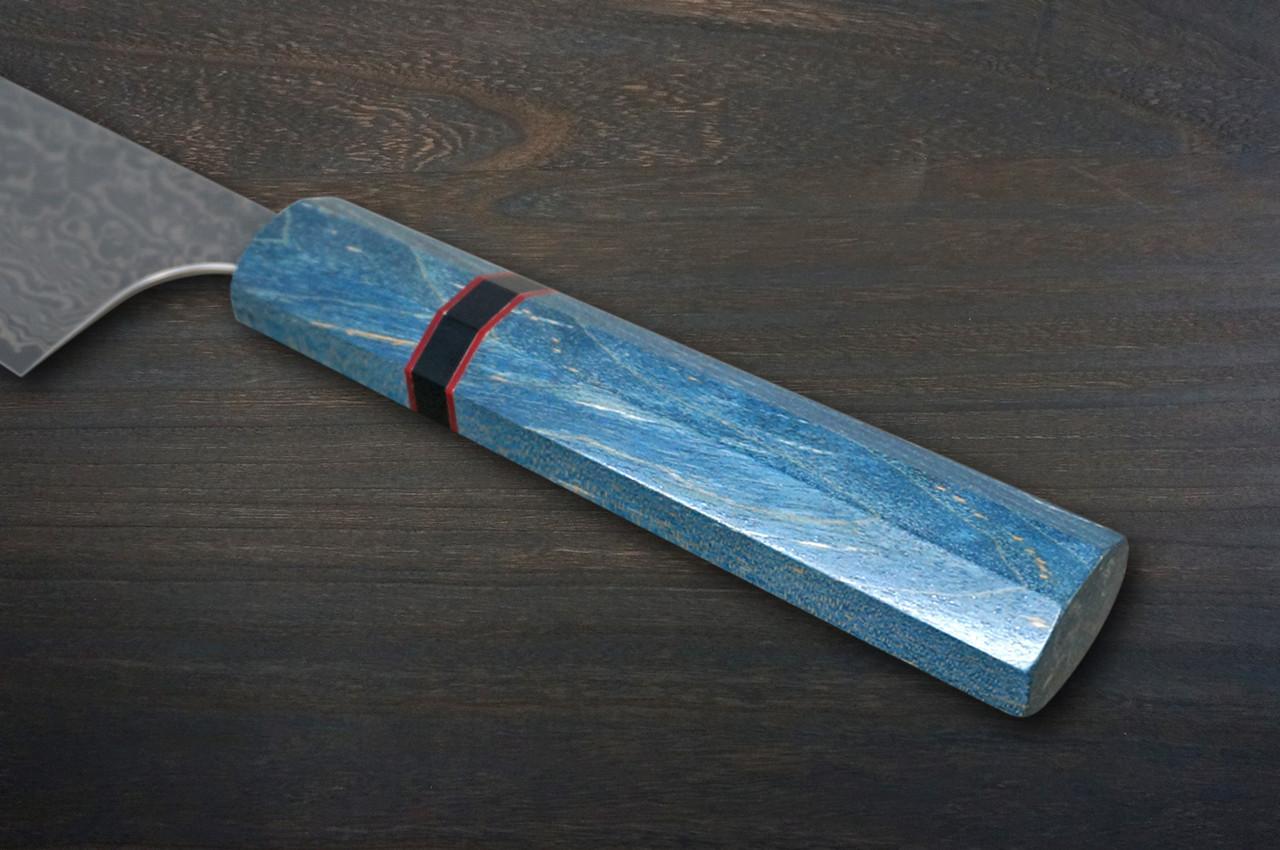 加藤義実63层VG10黑色Damascus STWA 日本厨师用三德刀170毫米