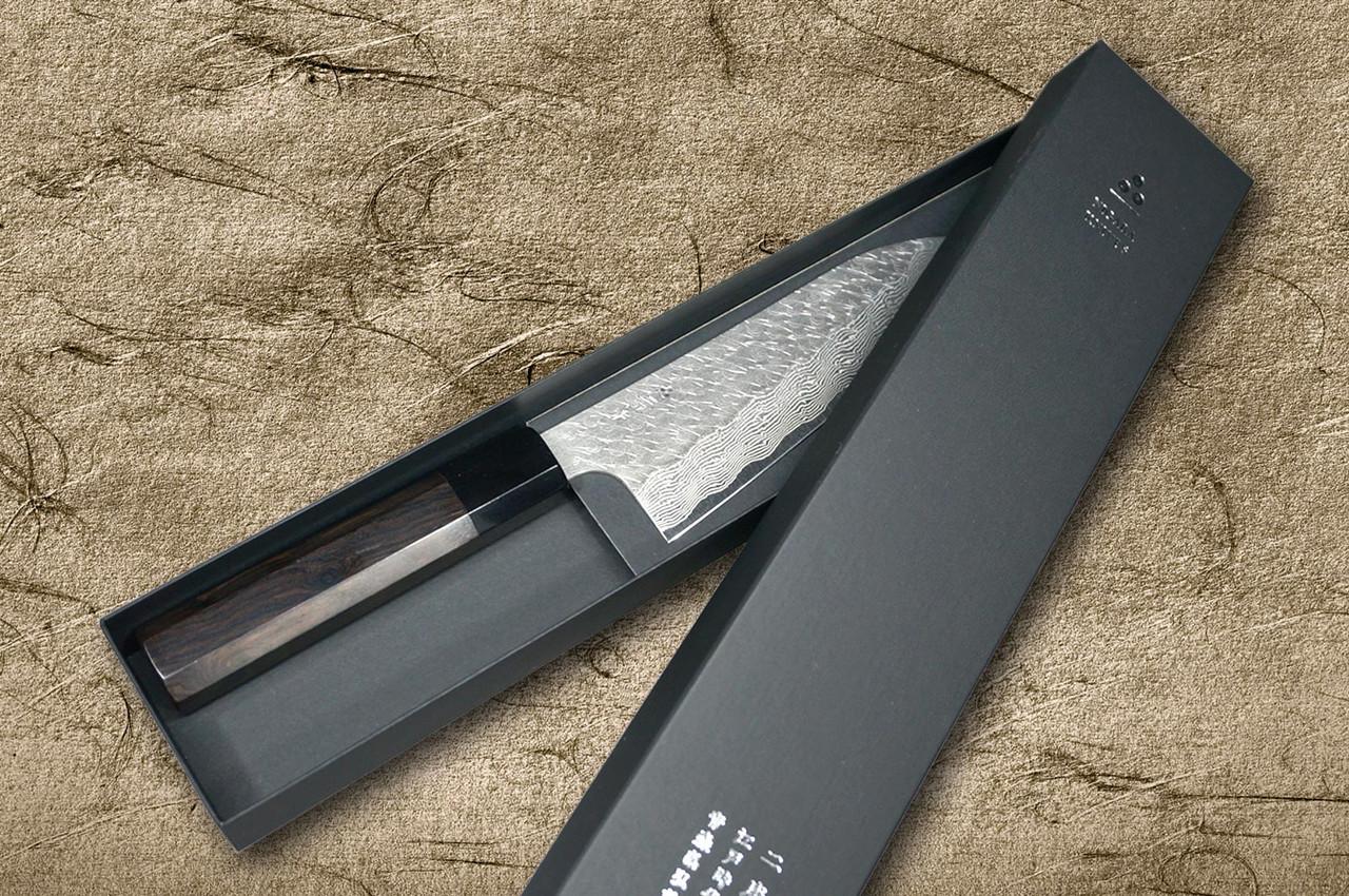 Nigara SPG-STRIX Damascus Hammered EB8B Japanese Chef's Santoku