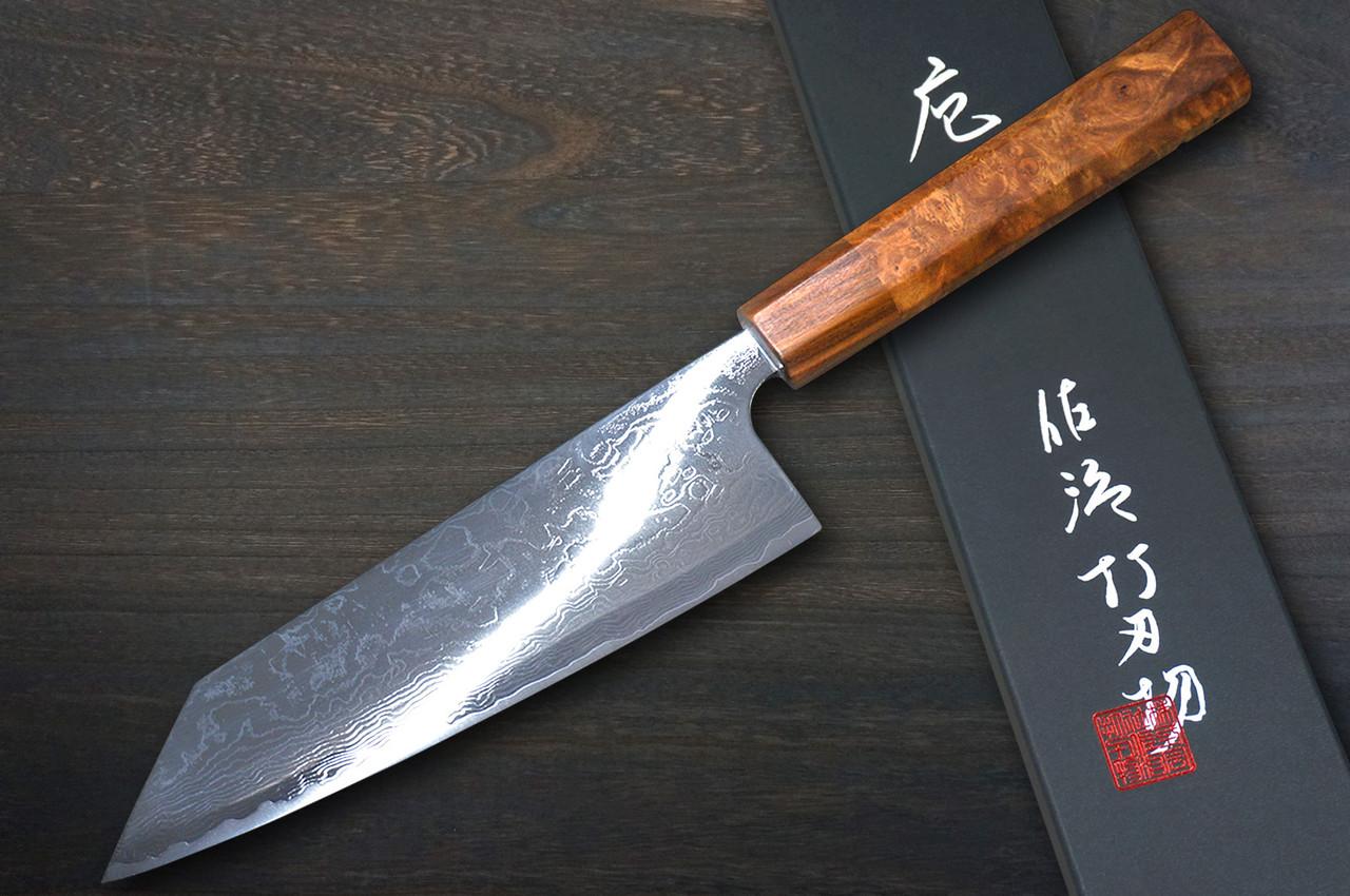 佐治武士R2钻石表面处理Damascus KRN 日本厨师用文化刀180毫米