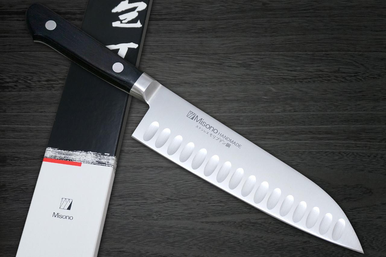 Misono MV Stainless Dimples(Salmon) Japanese Chef's Santoku Knife