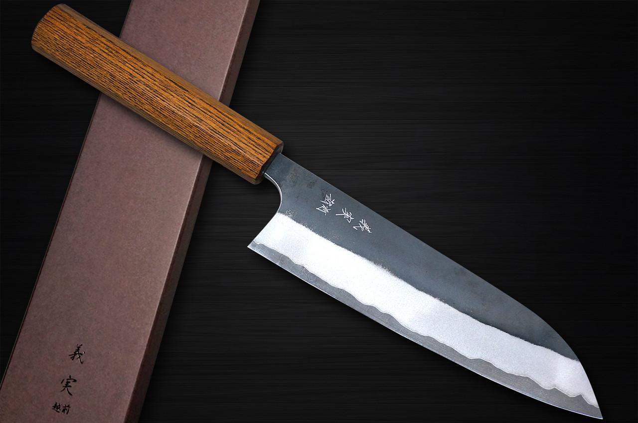 Yoshimi Kato Aogami Super Clad Kurouchi Japanese Chef's Santoku