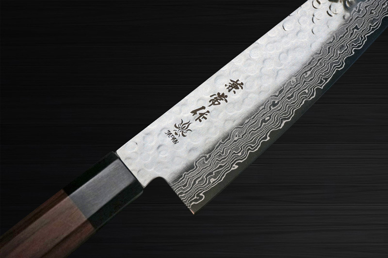 Kanetsune KC-910 AUS10 45-Layer Damascus Hammered Japanese Chef's Petty  Knife(Utility) 150mm