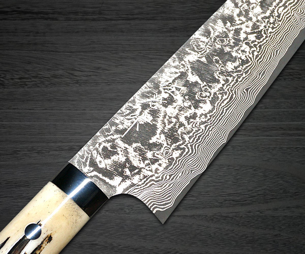 Takeshi Saji R2/SG2 Black Damascus Folding Steak Knife Japanese