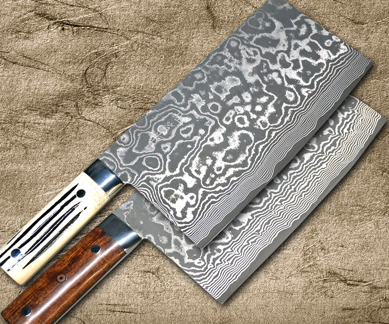 Takeshi Saji R-2 Damascus Steak Knife (White G-10 Handle, TS-120W)