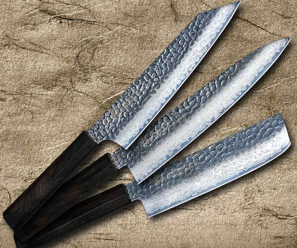 SAKAI TAKAYUKI CAKE KNIFE 390mm 極上　本焼 Sakai Takayuki 33-Layer VG10 Damascus Hammered Japanese