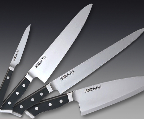 Kanetsune KC-950 DSR-1K6 Stainless Hammered Japanese Chef's Knife SET  (Gyuto180-Slicer210-Santoku-Vegetable-Petty-Mini Deba)