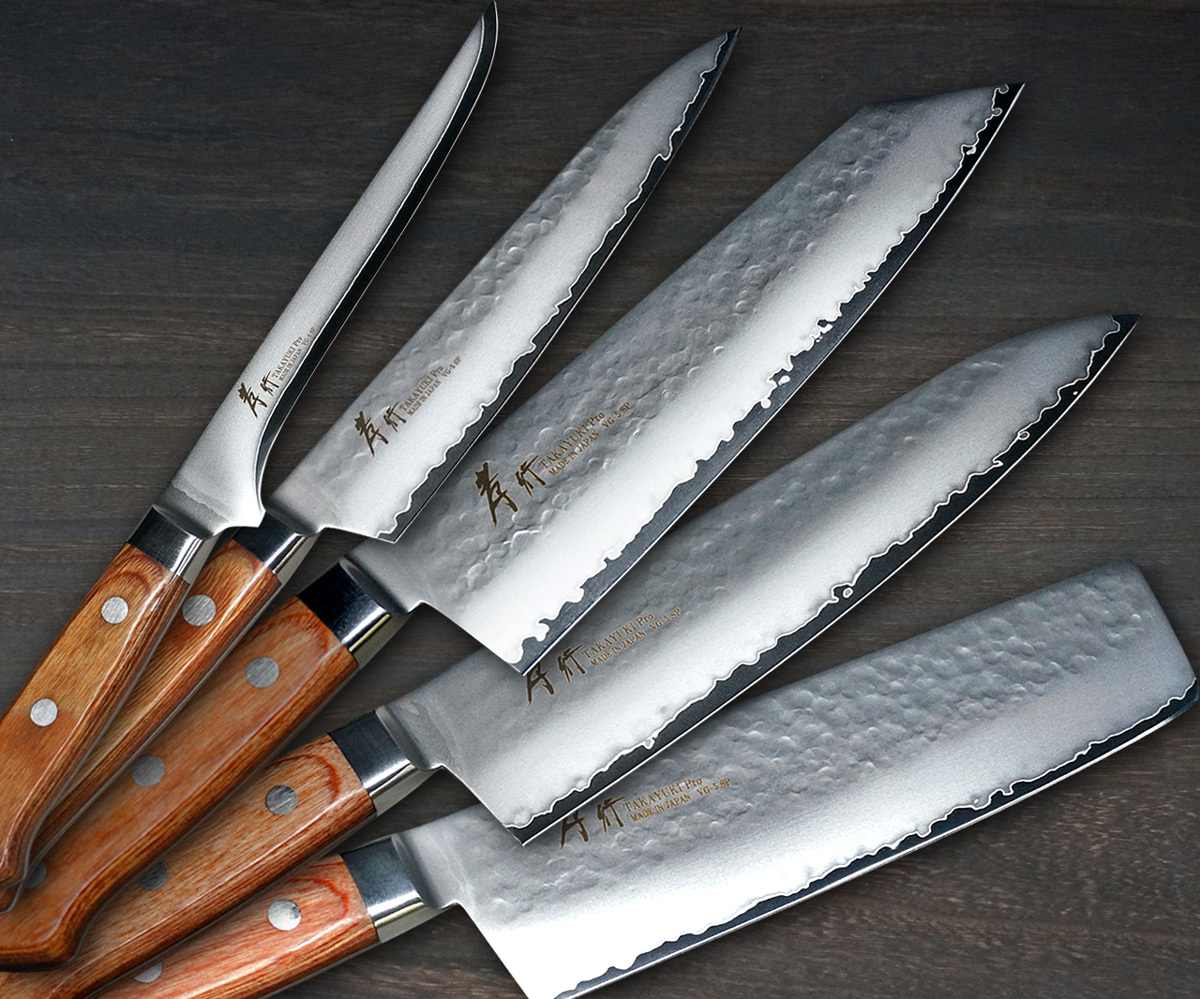 Masahiro Japanese Steel (Metal Tsuba) Chef's Santoku Knife 175mm