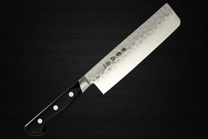 AOTSUBAME Nakiri Kitchen Knife 165mm, Aogami Super Steel, Double Bevel, Japanese Vegetable Knife