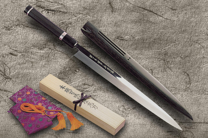 新品　chisaki ◆ sumi TARBAN Sakai Takayuki Ginmaki Mirrored Honyaki White Steel Japanese