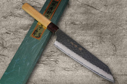 Sakai Takayuki Aogami Super Kurouchi Hammered WA Japanese Chefs Kengata-Gyuto Knife 190mm