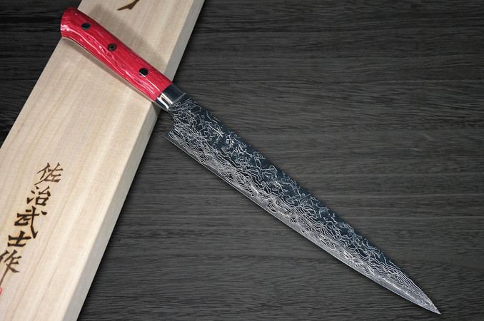 https://cdn11.bigcommerce.com/s-attnwxa/products/4276/images/162762/takeshi-saji-takeshi-saji-r2-diamond-finish-damascus-tcr-japanese-chefs-slicersujihiki-240mm-with-red-turquoise-handle__90041.1624946072.720.450.jpg?c=2