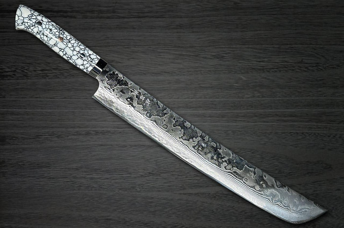 Takeshi Saji R2 Diamond Finish Damascus TCW Japanese Chef's