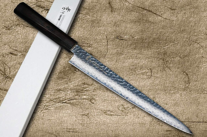 SV33 タカユキ Sakai Takayuki 33-Layer VG10 Damascus Ebony Chef's Slicer(Sujihiki
