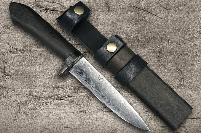 Ezo deer horn full tang hunting knife - THE DEERS