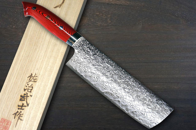 Takeshi Saji R2 Diamond Finish Damascus MCRB-NNM Japanese Chef's