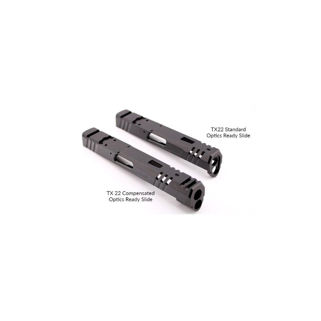 Optics Ready Compensated Slide for Standard Taurus TX22 Black Cerakote Finish