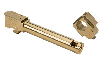 Zaffiri Precision 9mm Threadless Compensator for Glock 19 – Gold Finish ZP.19BTCG