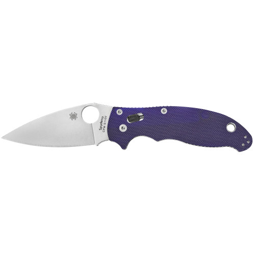 Spyderco Manix 2 Folding Knife with CPM-S110V Steel - Dark Blue, 3.375 inch Blade