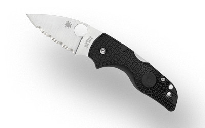 Spyderco Lil' Native Lightweight Folding Knife C230SBK with CTS BD1N Steel and Black FRN Handle